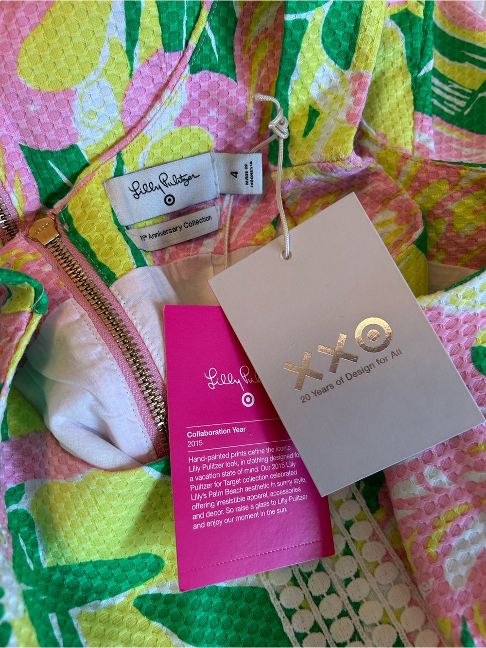 Lilly Pulitzer for Target 20th Anniversary Flamingo Fan Dance Shift Dress - Picture 3 of 8